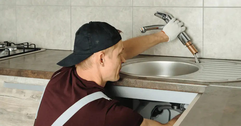 Kitchen sink plumbing detail